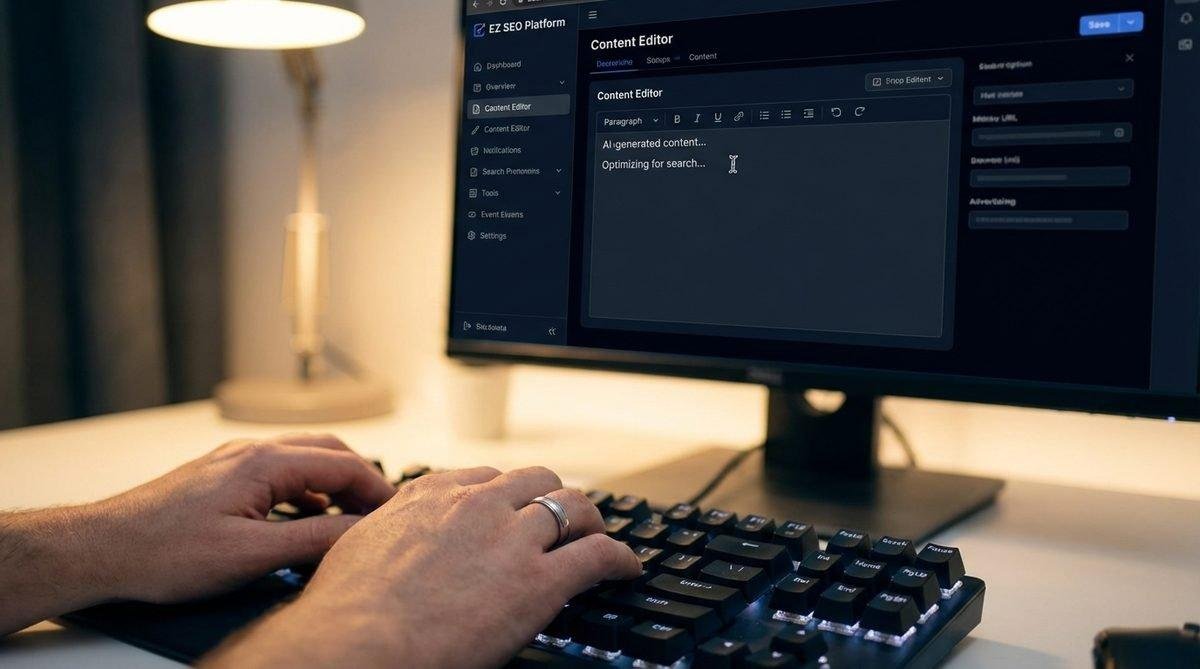 Sử dụng EZ SEO, phần mềm viết bài SEO AI, để tạo nội dung chuẩn SEO nhanh chóng.