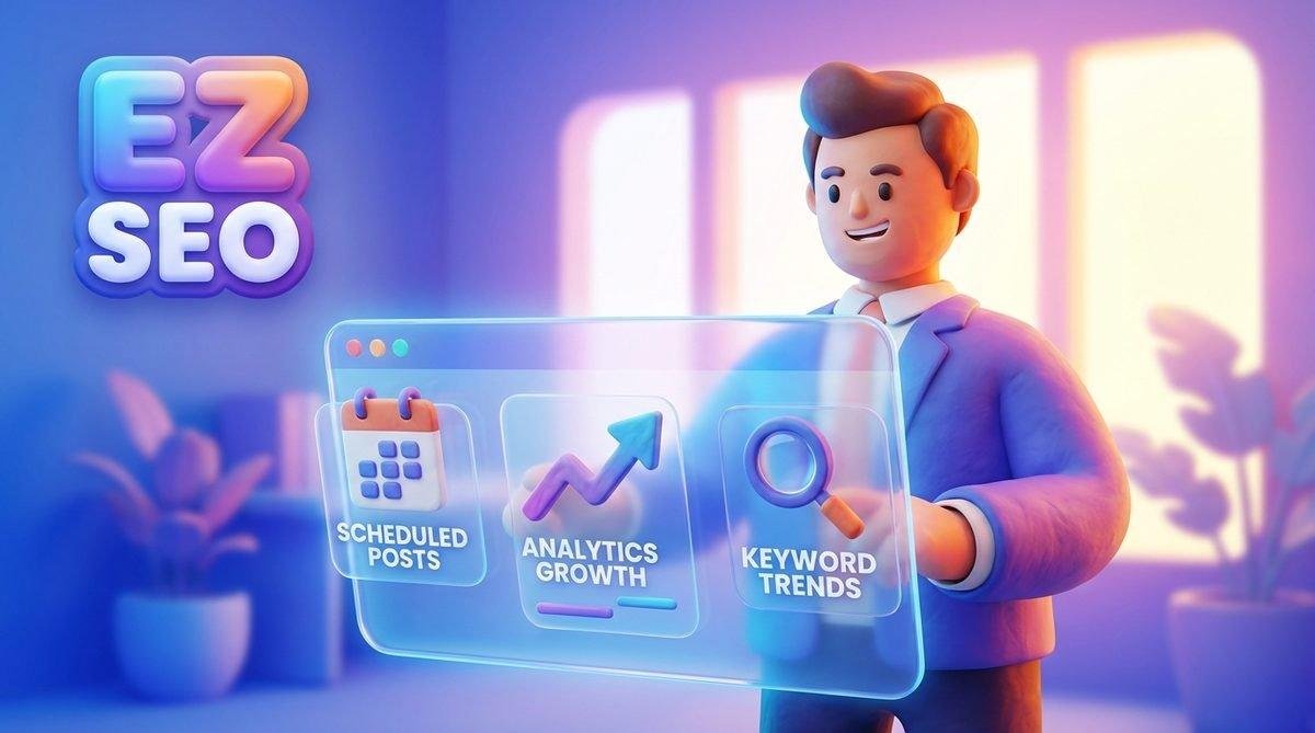 Giao diện trực quan của EZ SEO, thể hiện sức mạnh của công cụ quản lý mạng xã hội tự động trong phân tích hiệu suất.