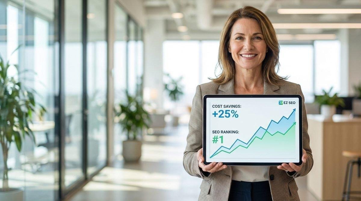 Biểu đồ hiệu suất và chi phí tối ưu nhờ phần mềm viết bài SEO AI của EZ SEO.