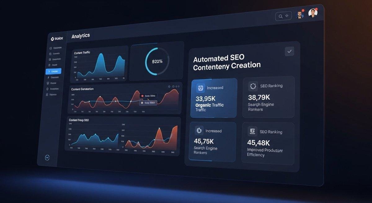 Bảng điều khiển của EZ SEO hiển thị hiệu suất vượt trội nhờ phần mềm viết bài SEO tự động.