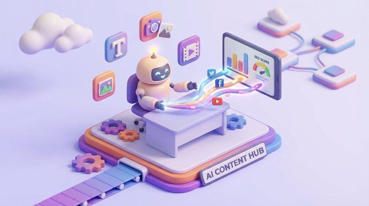 Nền tảng EZ SEO với AI quản lý mạng xã hội tự động hóa tạo nội dung.