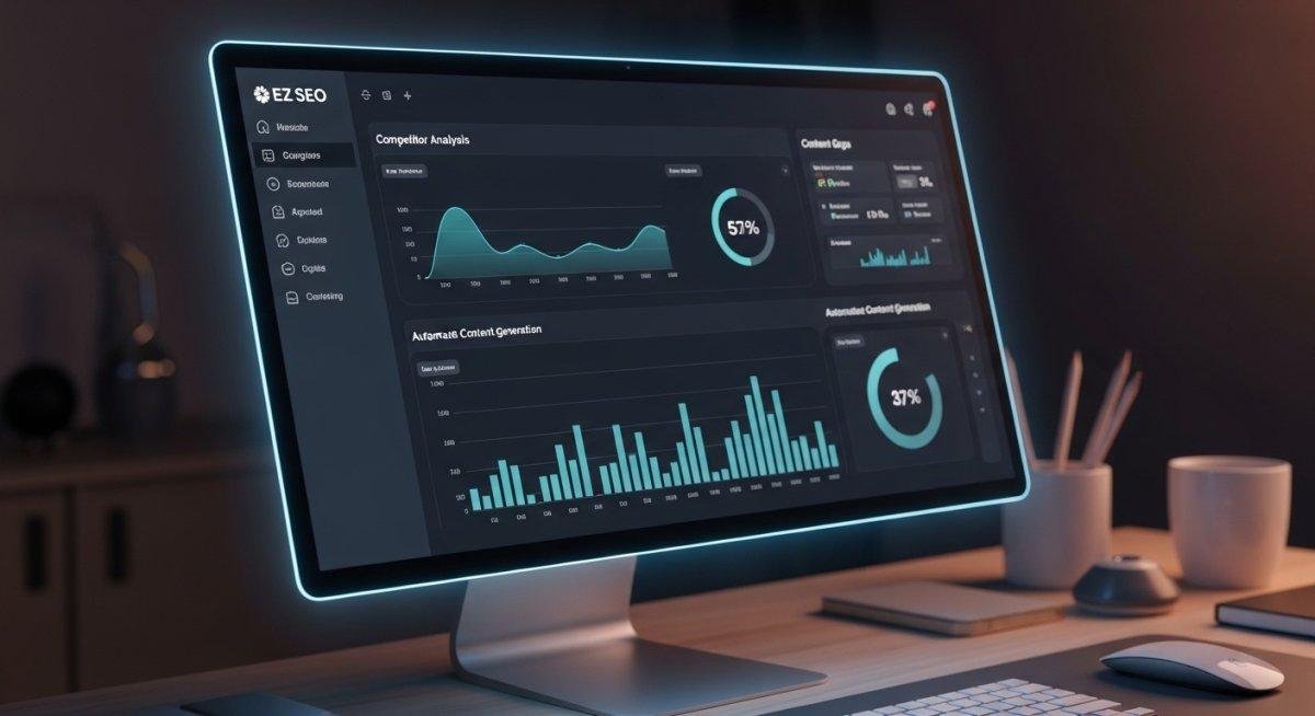 Giao diện trực quan của EZ SEO, phần mềm phân tích đối thủ SEO hàng đầu, hiển thị dữ liệu chi tiết.