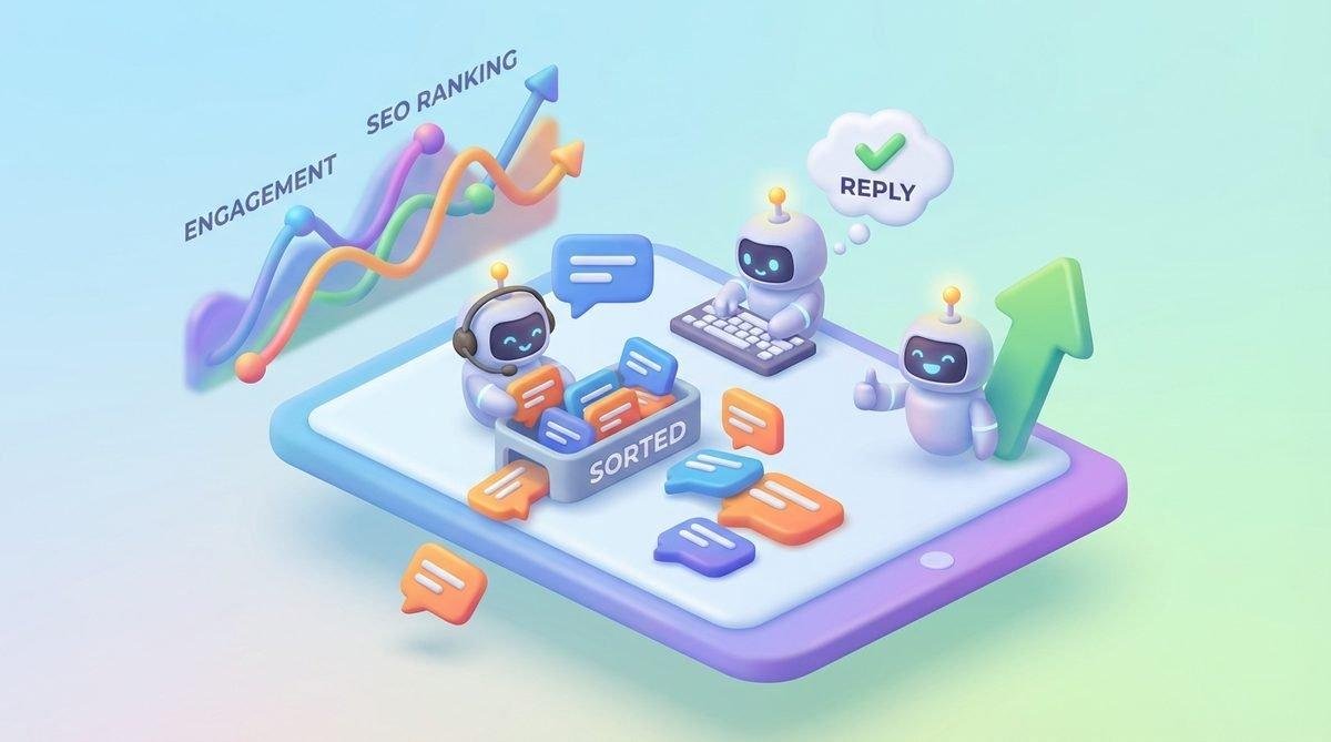 Hệ thống của EZ SEO tự động hóa tương tác mạng xã hội và quản lý bình luận thông minh, giúp tăng thứ hạng SEO.