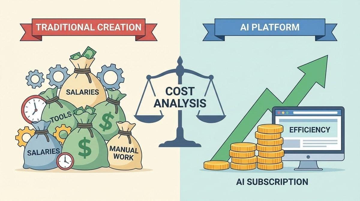 Phân tích chi phí Tự sản xuất Content SEO và thuê ngoài.